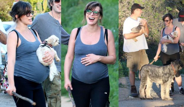 Mila Jovovich w bardzo zaawansowanej ciąży! (ZDJĘCIA)