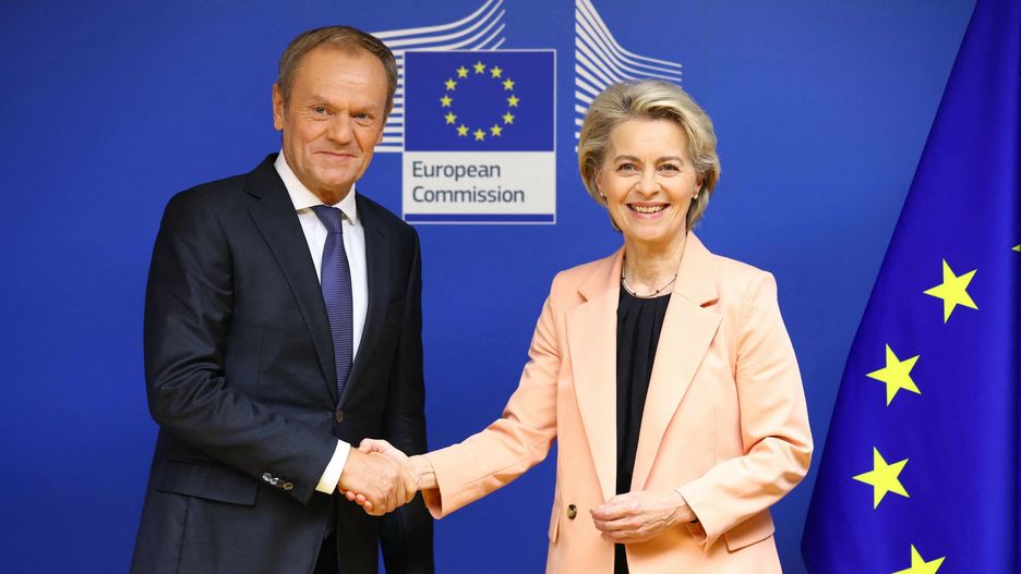 Donald Tusk i Ursula von der Leyen 
