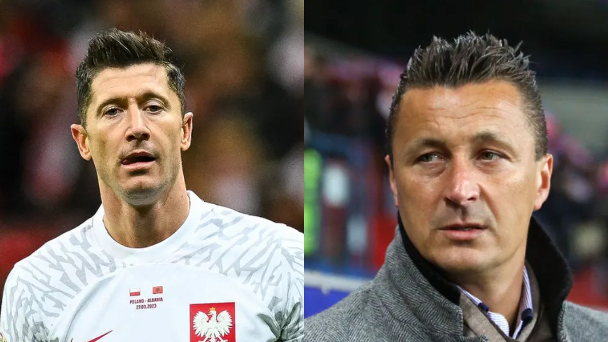 Na zdjęciu: Robert Lewandowski i Tomasz Hajto