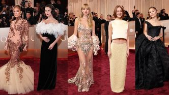 Złote Globy 2026. Rewia mody na czerwonym dywanie: Jennifer Lawrence, Ariana Grande, Emma Stone, Selena Gomez, JLo... (DUŻO ZDJĘĆ)