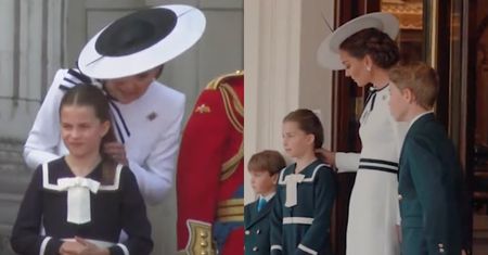 Trooping the Colour 2024: Czułe gesty księżnej Kate. Nagrano, jak dbała o idealny wygląd księżniczki Charlotte (FOTO)