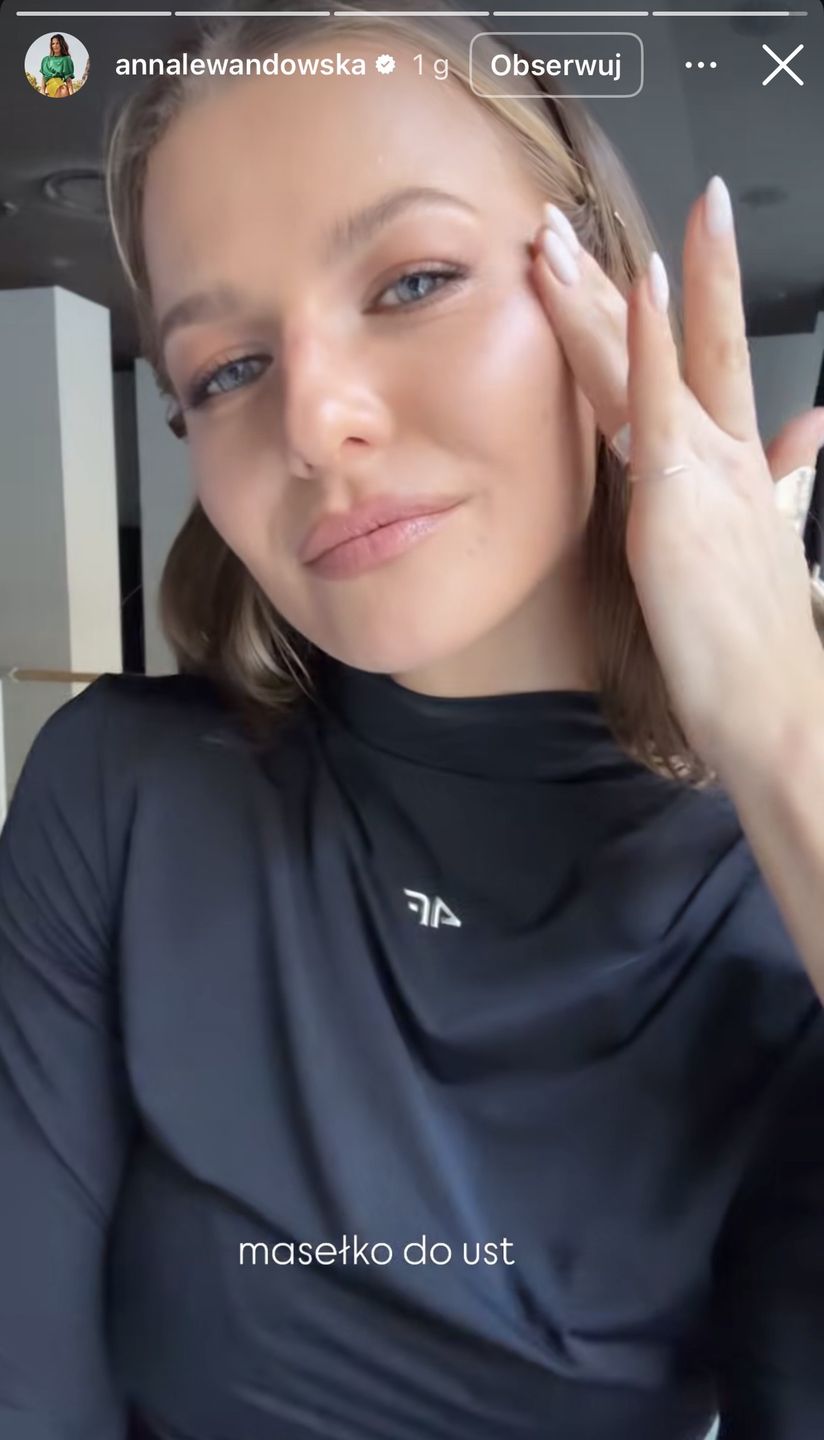 Anna Lewandowska przedstawia sposób na powiększenie ust 