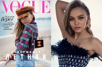Lily-Rose Depp zalotnie spogląda z okładki "Vogue'a"