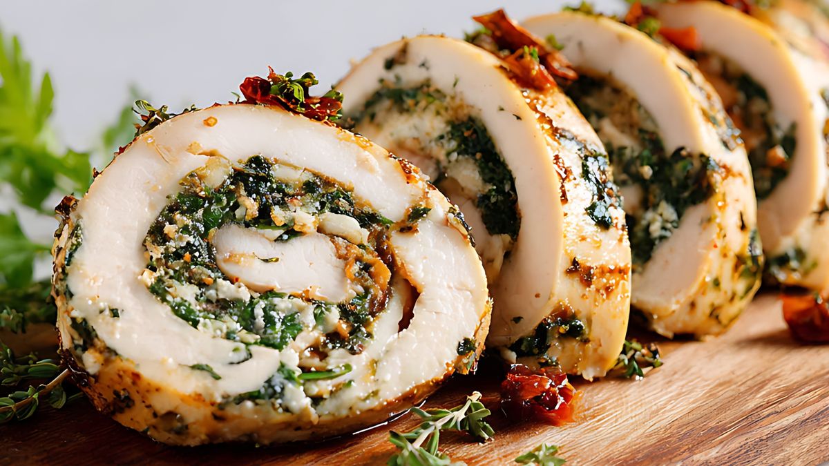 Przepis na roladki drobiowe ze szpinakiem