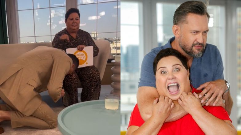 Marcin Prokop przepraszał Dorotę Wellman na kolanach