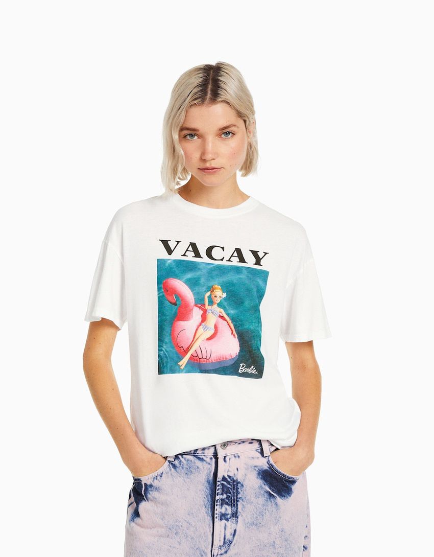 T-shirt w stylu Barbie marki Bershka