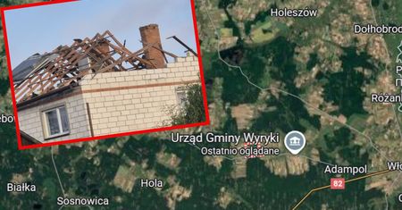 Szczątki drona spadły na dom w Wyrykach. Służby na miejscu