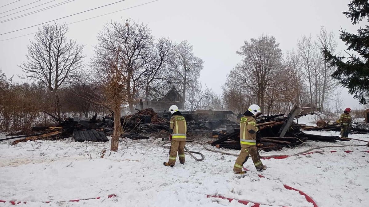 Pożar domu w miejscowości Bełcząc