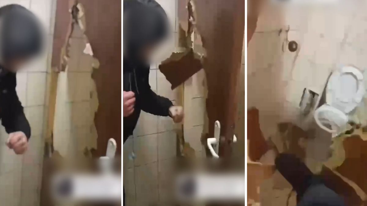 Nastolatkowie zdewastowali toaletę publiczną