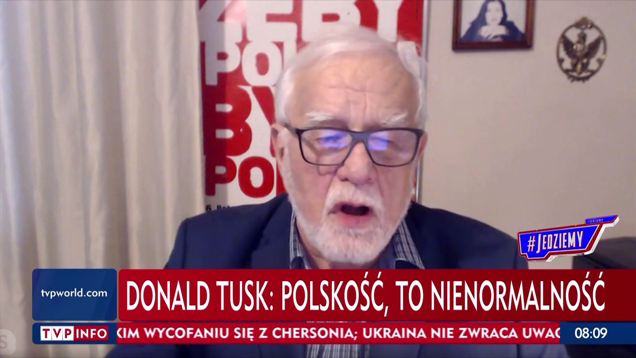 Pietrzak odleciał w TVP Info. "Brudny i głupi to jest Tusk"