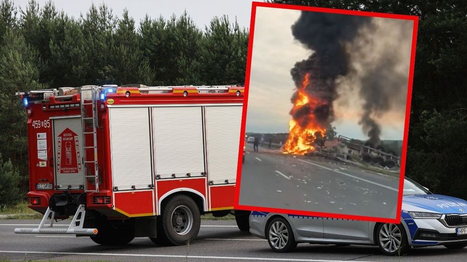 Ciężarówka w ogniu. Gigantyczny pożar na drodze S5