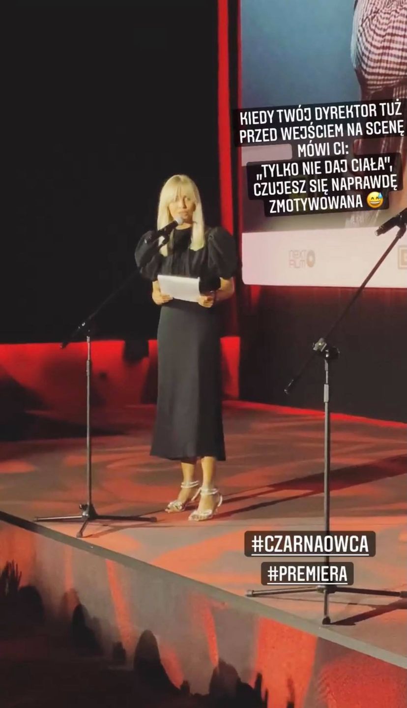Agnieszka Woźniak-Starak na premierze filmu "Czarna owca"