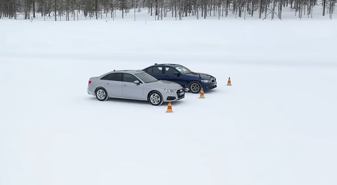 Duel of front-wheel and rear-wheel drive cars