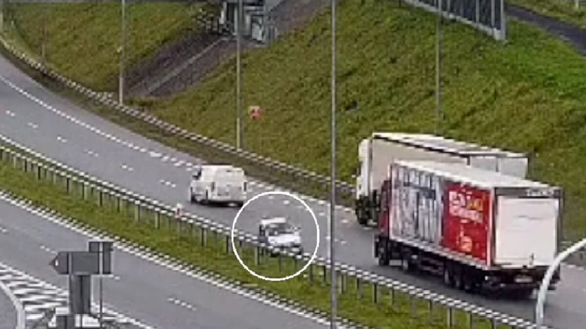 Kierowca jechał pod prąd na drodze ekspresowej