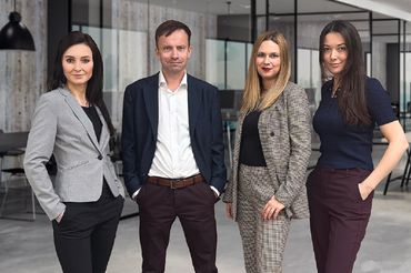 Od lewej: I.Nalbach, M.Jeżyk, M. Bińczyk, M. Kulik-Jastrzębska