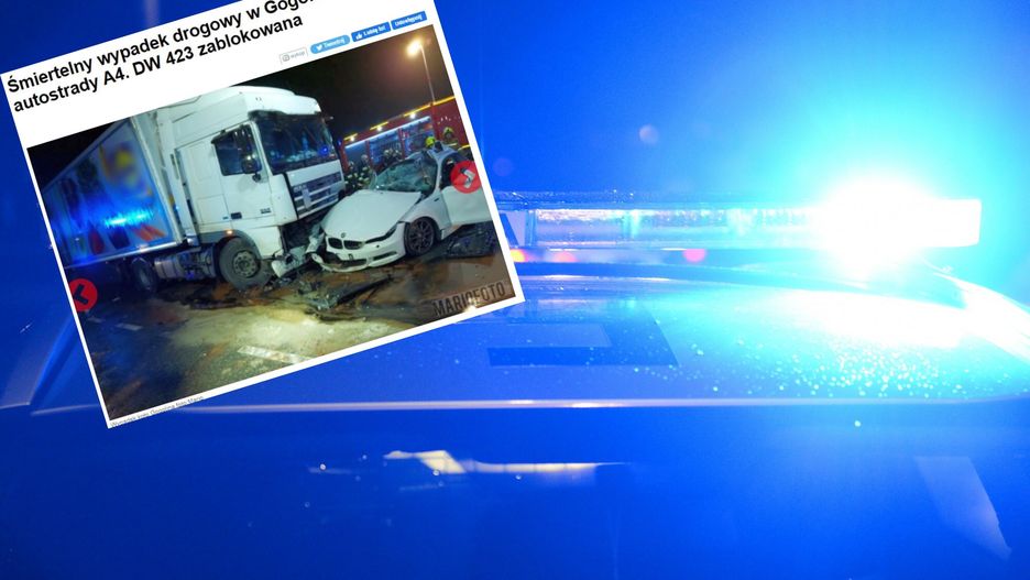 W wyniku zderzenia para jadąca osobówką poniosła śmierć na miejscu (Fot. radio.opole.pl/Mariofoto)