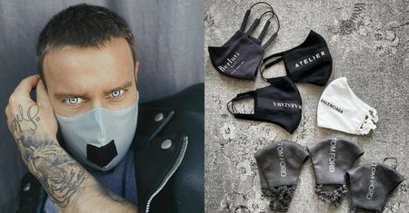 Przedsiębiorczy Dawid Woliński sprzedaje "autorskie maseczki" z logotypami słynnych marek! "To LEGALNY RECYKLING" (FOTO)