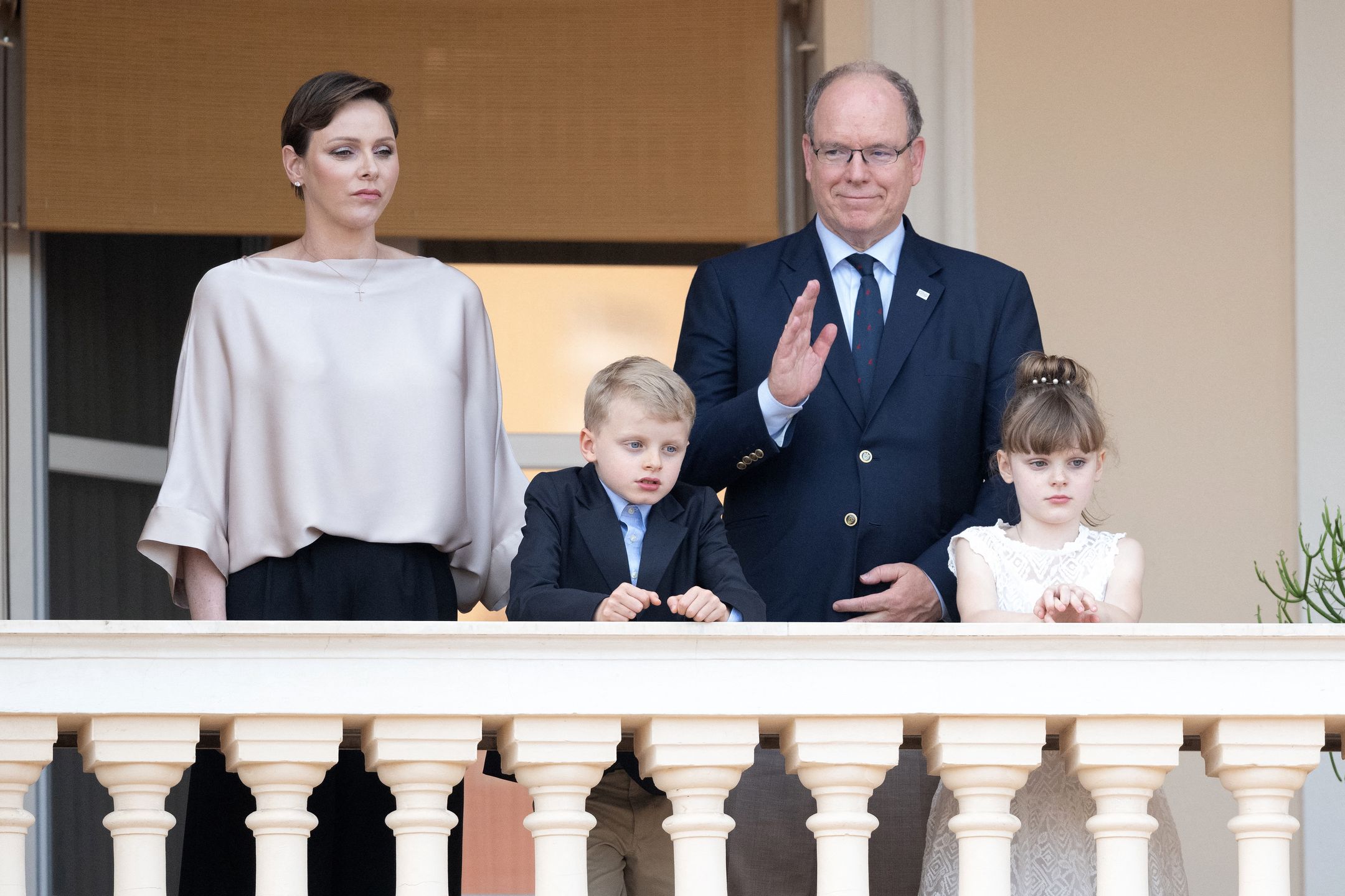 księżna Charlene z rodziną