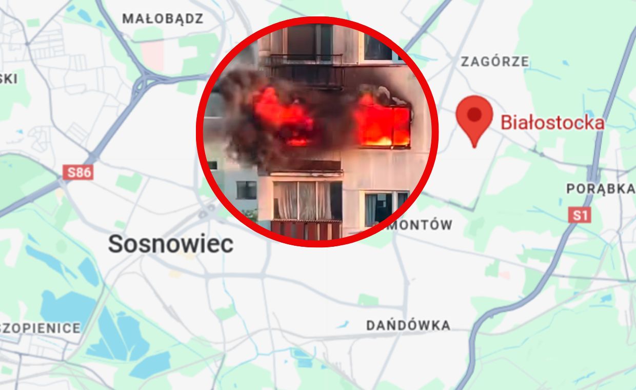 Pożar w Sosnowcu