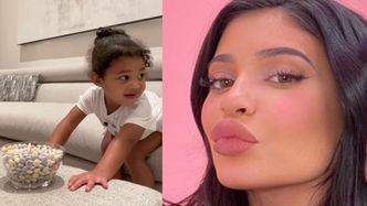 Kylie Jenner testuje cierpliwość małej Stormi i NIE POZWALA jej tknąć słodyczy (WIDEO)