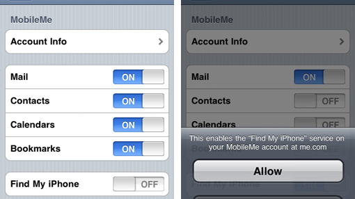 "Znajdź mój telefon" w firmware 3.0 1