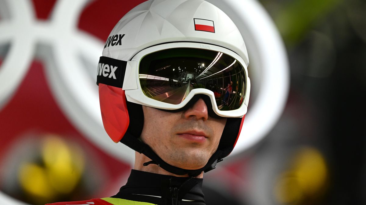 ZHANGJIAKOU, CHINA - FEBRUARY 12: Kamil Stoch of Team Poland looks on during the Men's Large Hill Individual Trial Round for Competition on Day 8 of Beijing 2022 Winter Olympics at National Ski Jumping Centre on February 12, 2022 in Zhangjiakou, China. (Photo by Pool/Getty Images)