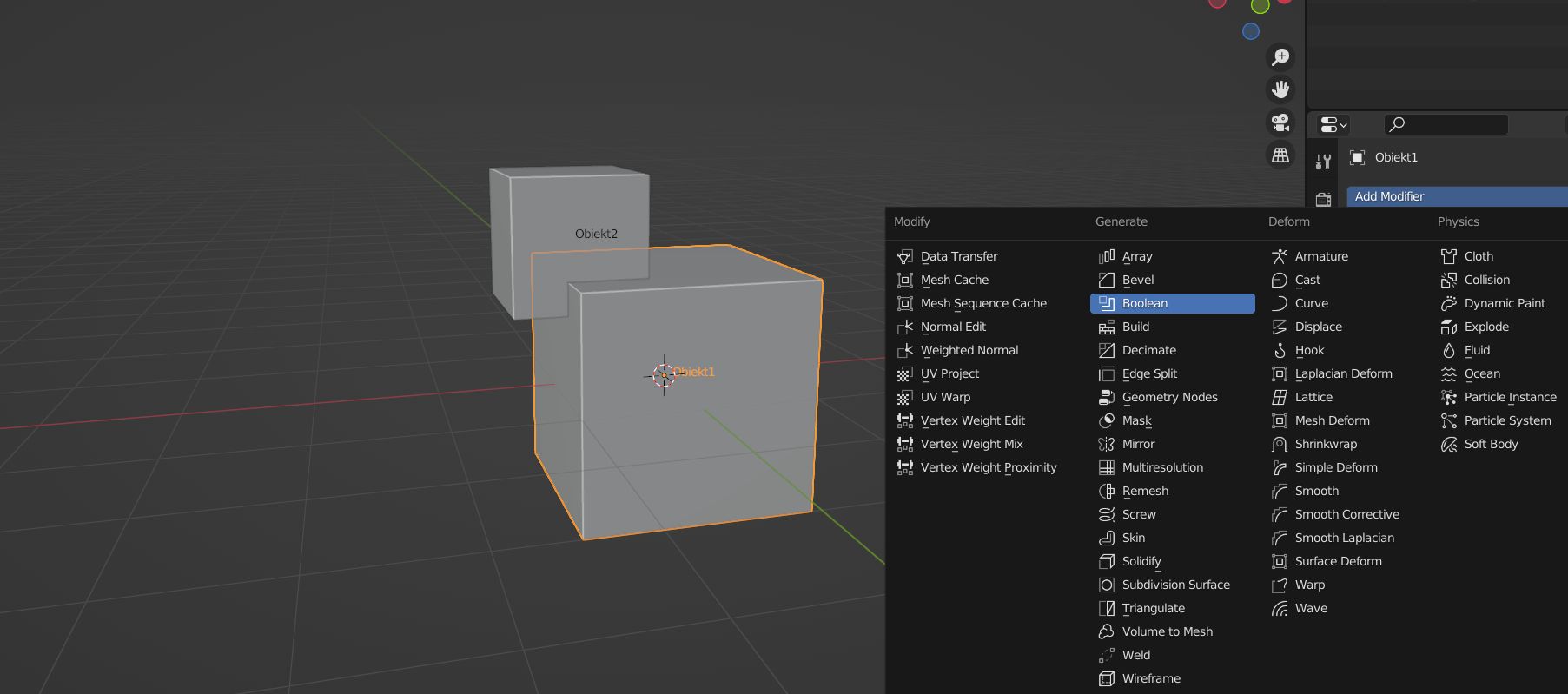 Modyfikator boolean pozwala łączyć obiekty i nie tylko
