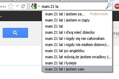 "Mam 13 lat i jestem w ciąży", czyli co Google mówi o Polakach 12