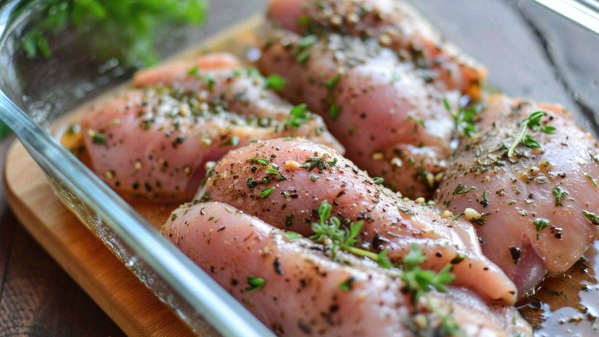 W jakiej temperaturze piec pierś kurczaka?