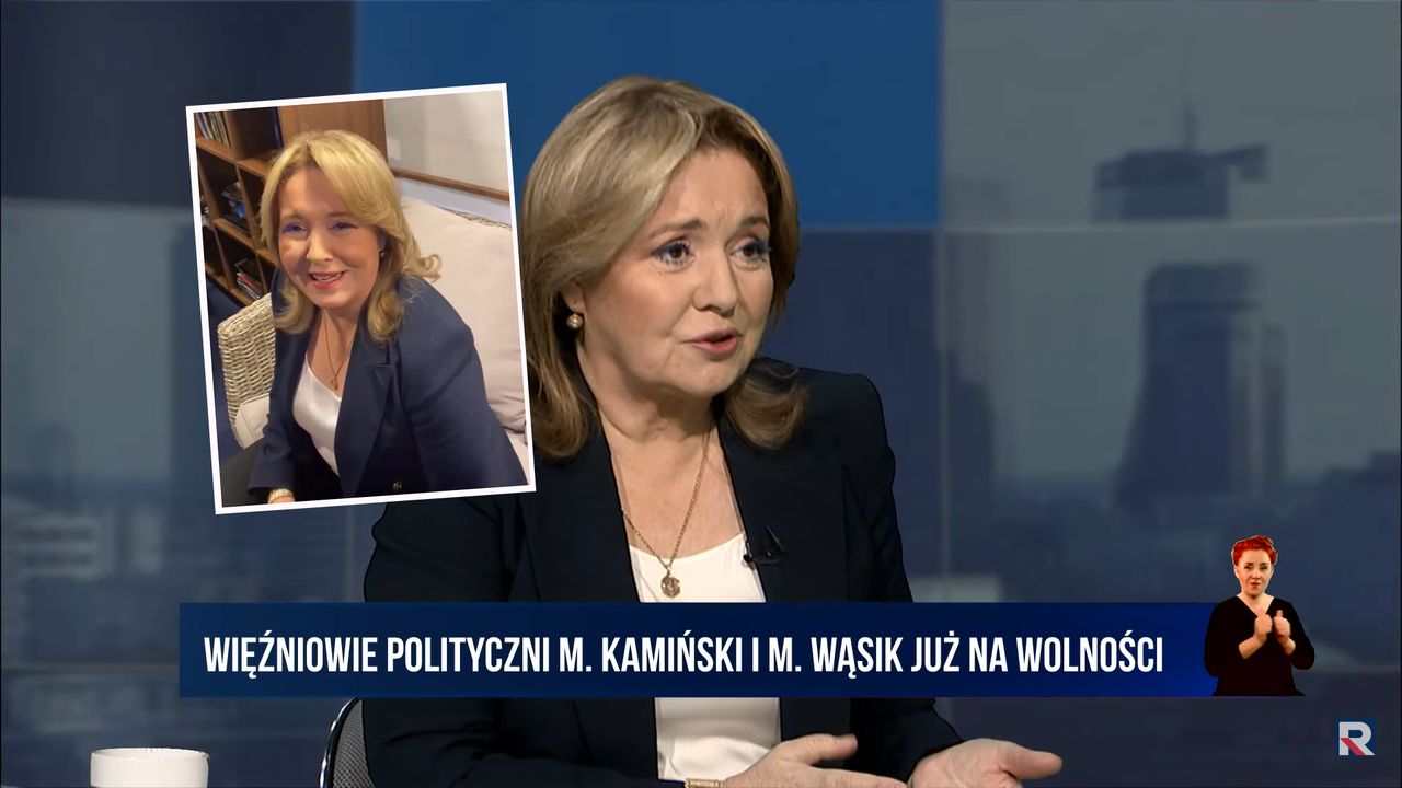 Nagrał Holecką za kulisami. Obok Wąsik i Kamiński z prezentami