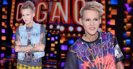 Chylińska w dwóch stylizacjach na planie "Małych Gigantów"