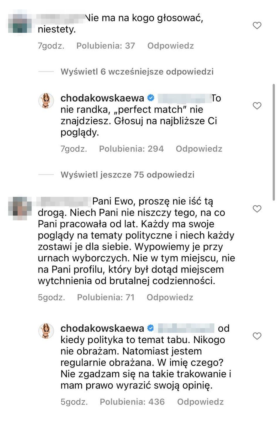 Komentarze Ewy Chodakowskiej