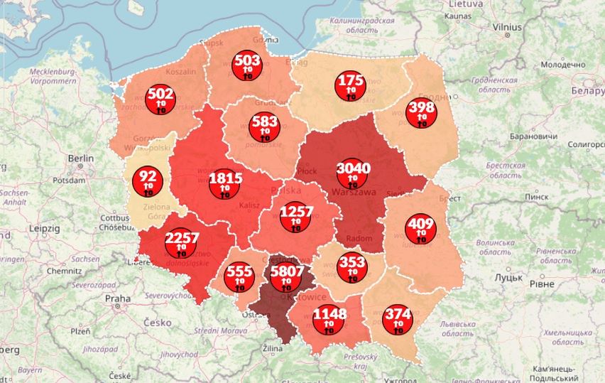Koronawirus. Ponad 19 tys. zakażonych w Polsce i prawie 5 mln na świecie [Aktualna Mapa] 