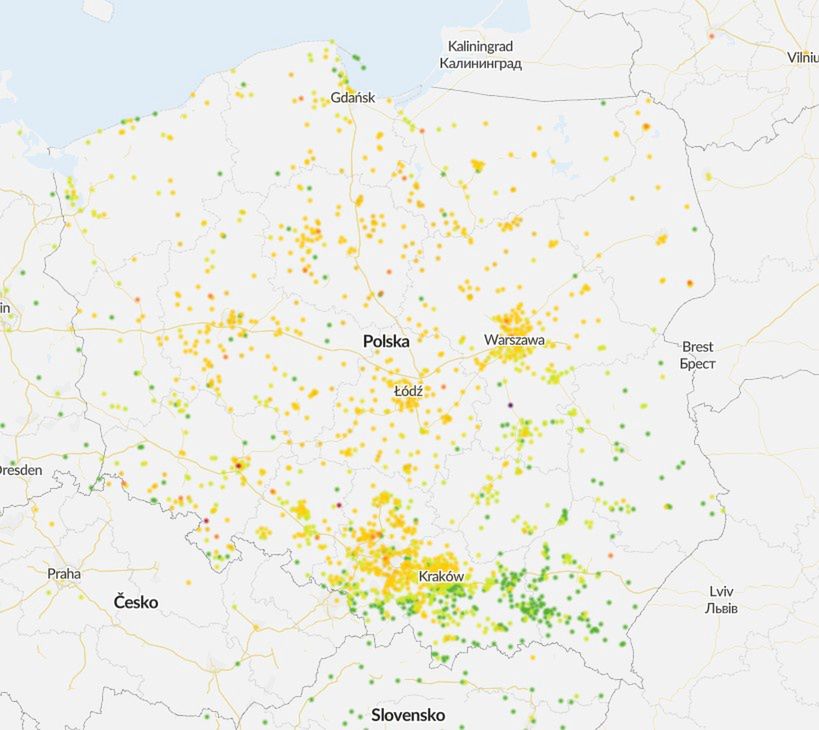 Smog w Polsce w czwartek 29.09.2022