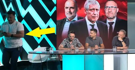 Dyskutowali o Santosie. Nagle wyszedł ze studia. Oto powód