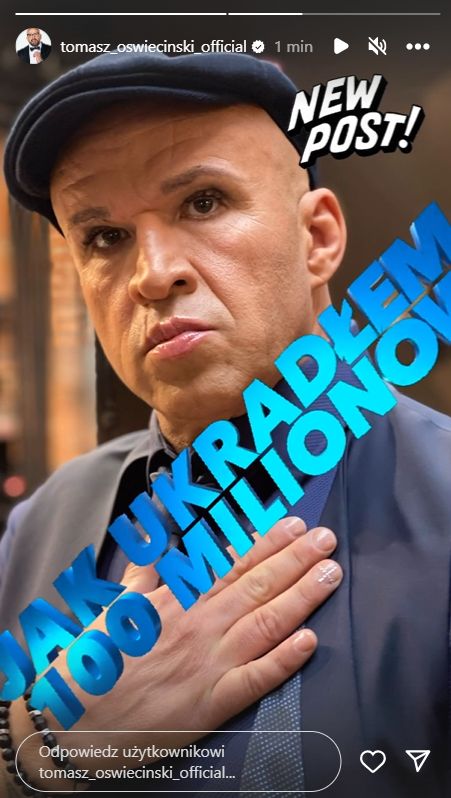 Tomasz Oświeciński w makijażu