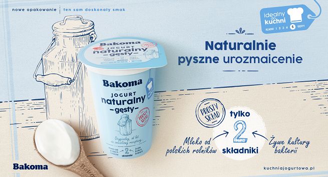 H2O Creative wygrała przetarg na obsługę marki Bakoma Gęsty Naturalny