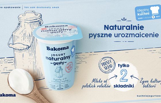 H2O Creative wygrała przetarg na obsługę marki Bakoma Gęsty Naturalny