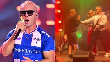 Fan wtargnął na scenę podczas koncertu Skolima. Ochroniarze szybko POWALILI go na ziemię