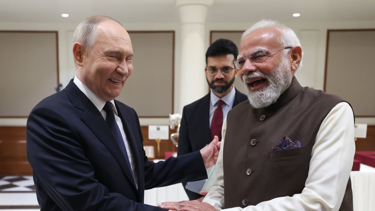 Putin podczas wizyty w Indiach 