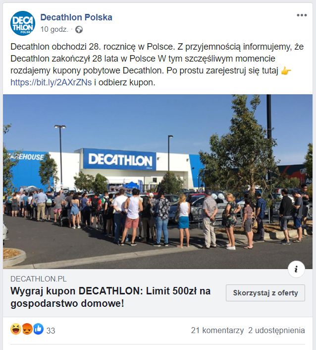 Fałszywy post na Facebooku jest sponsorowany – ma dotrzeć do jak największej liczby osób, fot. Oskar Ziomek.