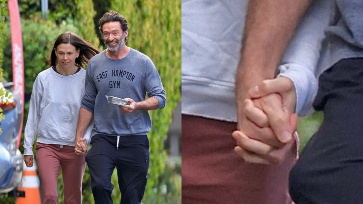 Hugh Jackman spaceruje z Sutton Foster