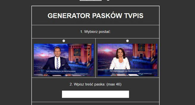 Powstał nowy generator pasków TVP. „Parodia tępej propagandy”