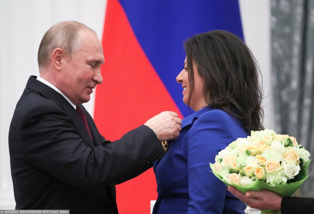 Margarita Simonian - leading Kremlin propagandist with Vladimir Putin