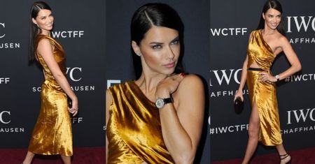 Adriana Lima chwali się figurą w złotej sukience