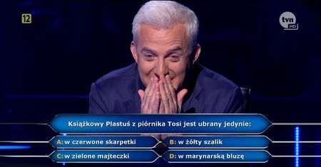 "Milionerzy": Cała widownia parsknęła śmiechem. Hubert złapał się za głowę