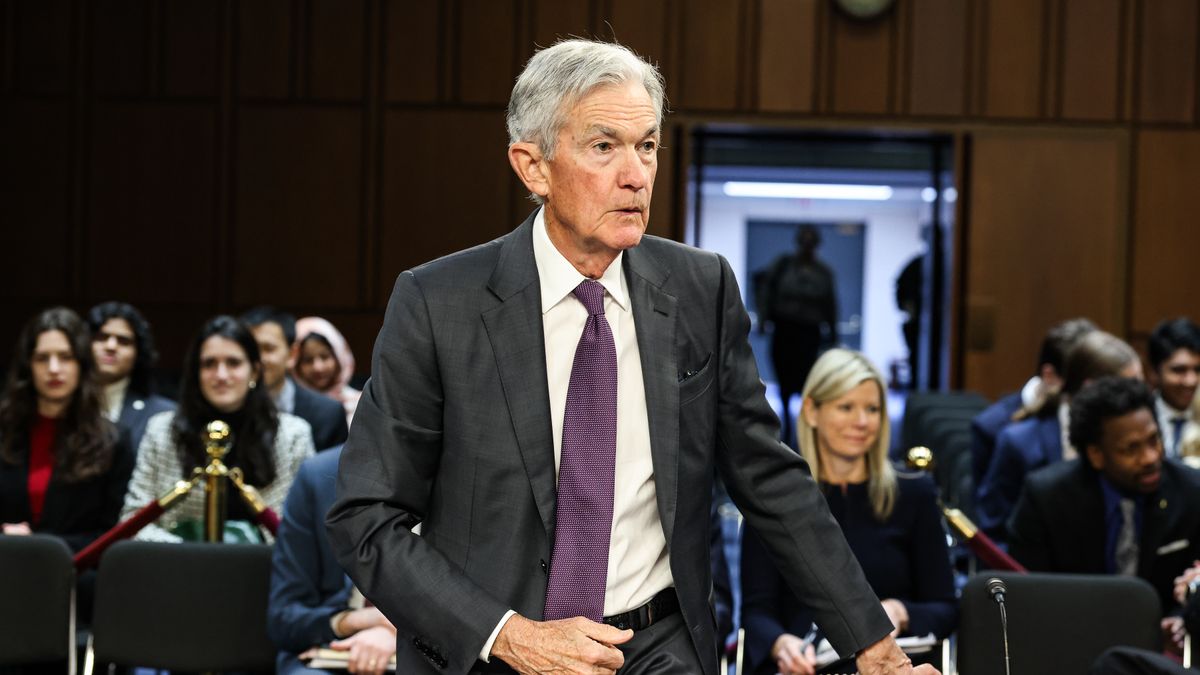 Washington, DC - FEBRUARY 11, 2025: Federal Reserve Chairman Jerome Powell arrives for a Senate Committee on Banking, Housing, and Urban Affairs hearing on Capitol Hill as part of its semi-annual monetary policy report to Congress on February 11, 2025
