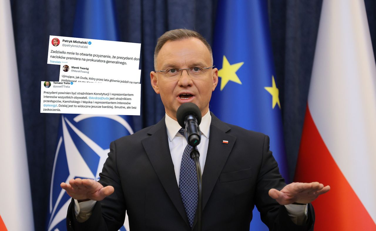 Komentarze po wystąpieniu Dudy. "Martwi się, dziwi i robi miny"