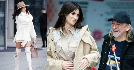 Wystrojona Justyna Steczkowska i gawędząca z Markiem Piekarczykiem Sylwia Grzeszczak przed studiem "Pytania na śniadanie" (ZDJĘCIA)