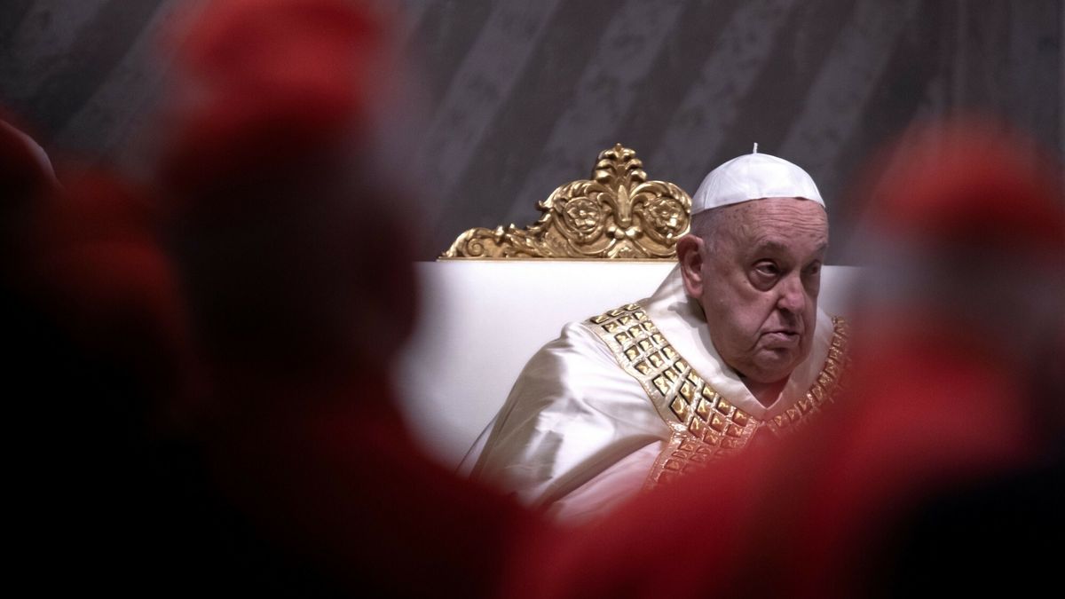 Papie? Franciszek celebruje msz? ?wi?t? w Nowy Rok
Editorial use only
Mandatory Credit: Photo by Maria Grazia Picciarella/Shutterstock (15066257f)
Pope Francis leads the First Vespers and the Te Deum at St. Peter's Basilica at the Vatican
Pope Francis leads the First Vespers and the Te Deum, Vatican City, Vatican - 31 Dec 2024
Maria Grazia Picciarella/Shutter
